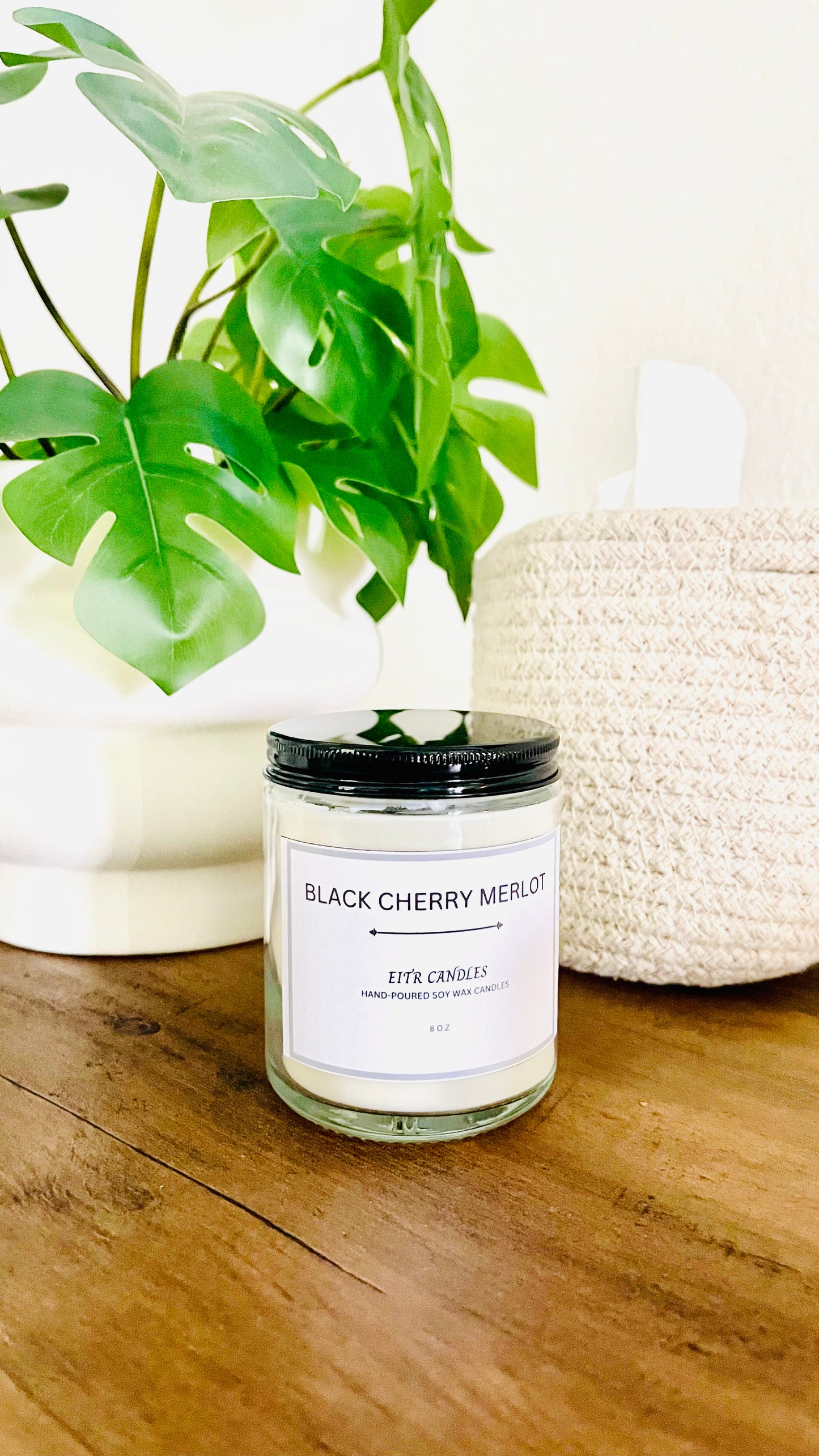 Black Cherry Merlot | Black Cherry Black Currant | 8oz Scented Candle