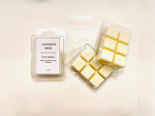 Lavender Sage Scented Wax Melts | Lavender, Cucumber and Sage | 2 oz Wax Melts