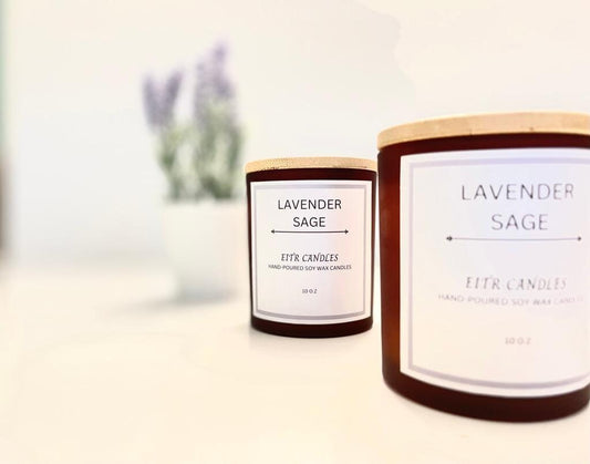 Lavender Sage Scented candles | Lavender, Cucumber and Sage | 10 oz Candle