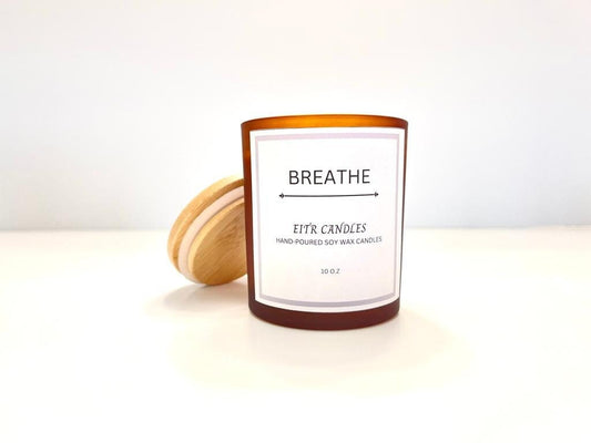Breathe Scented Candles | Eucalyptus Mint Wreath | 10 oz Scented Candle